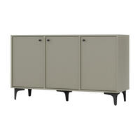 KOMMODE TORINO 125/72/41 cm mit 3 Türen Hellgrün - Hellgrün, Holzwerkstoff (125/72/41cm) - MASSENO