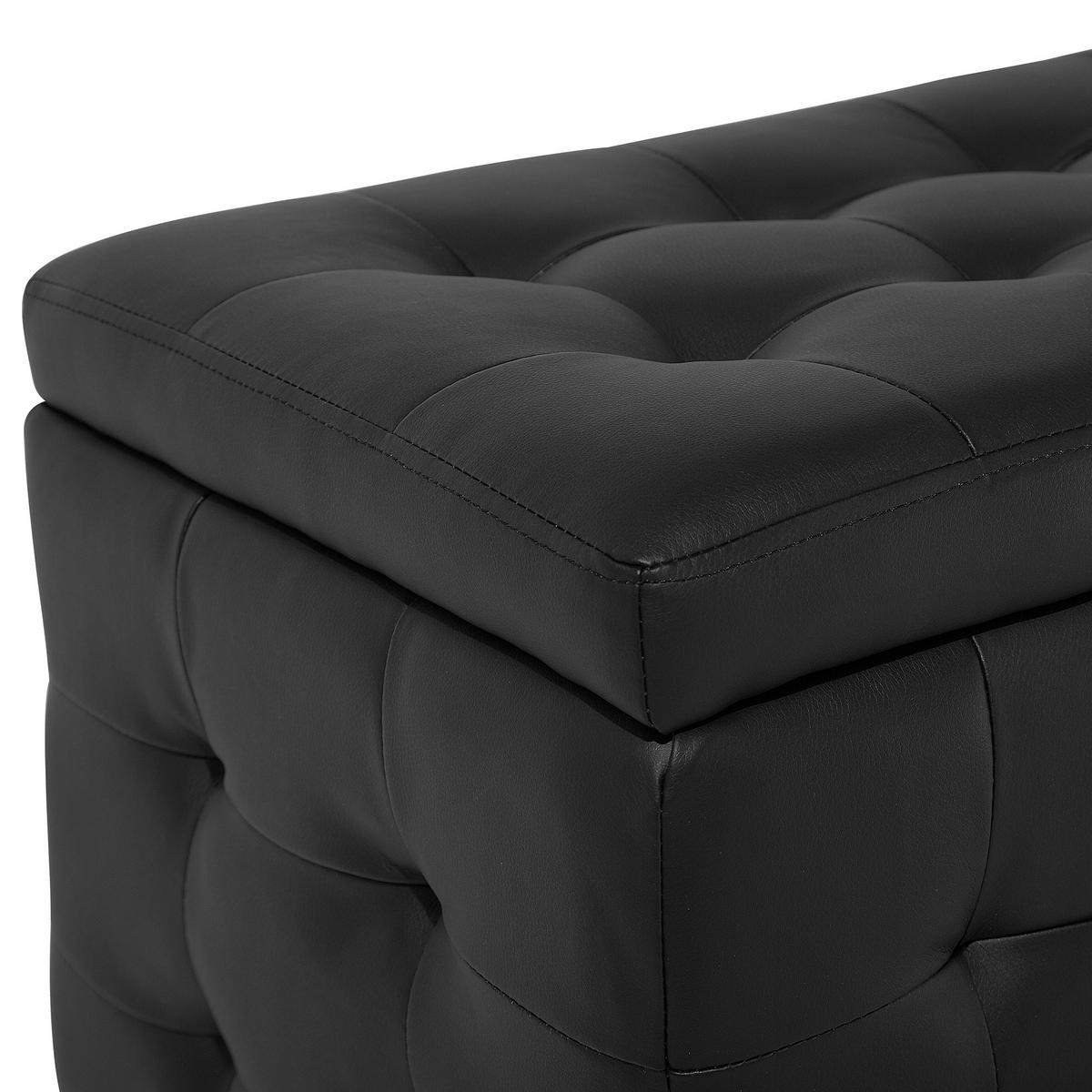 TRUHENBANK Michigan 42/72/40 cm - Schwarz, Kunststoff (72/40/42cm) - Beliani