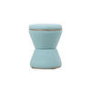 HOCKER Gustar 38.5/38.5/43 cm - Blau, Textil (38.5/43/38.5cm) - Leitmotiv