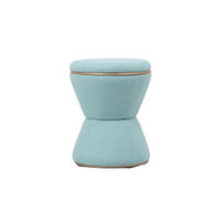 HOCKER Gustar 38.5/38.5/43 cm - Blau, Textil (38.5/43/38.5cm) - Leitmotiv