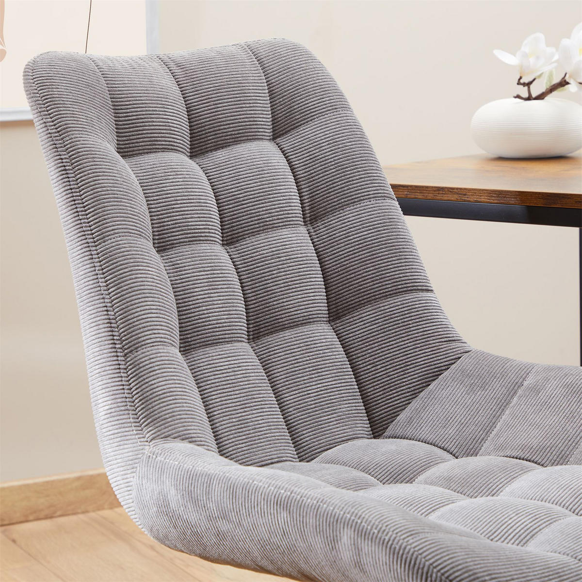 DREHSTUHL VASILO - Grau, Textil (54/80/61cm) - IDIMEX