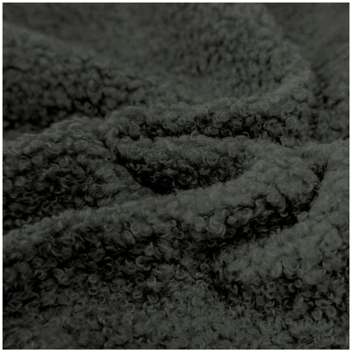 BOUCLESTOFF Quelle Dunkelgrau– 315 g/m², 140 cm breit, weich & robust, feuer- & UV-resistent - Schwarz, Textil (140/100cm) - Dreamroots