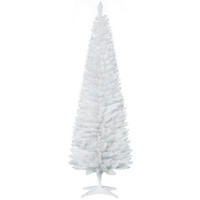 WEIHNACHTSBAUM 390 Spitzen Tannenbaum mit Kunststoffständer Weiß - Weiß, Kunststoff (180cm) - HOMCOM