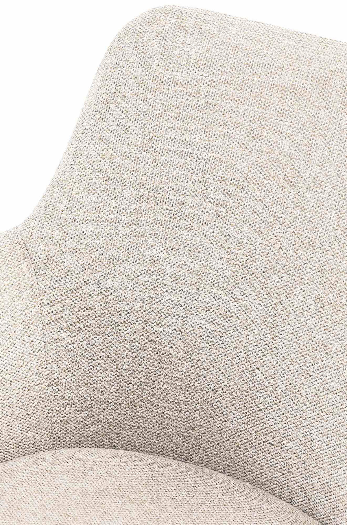 ARMLEHNENSTUHL Stoff creme - Creme/Schwarz, Textil/Metall (56/81/62cm) - CLP