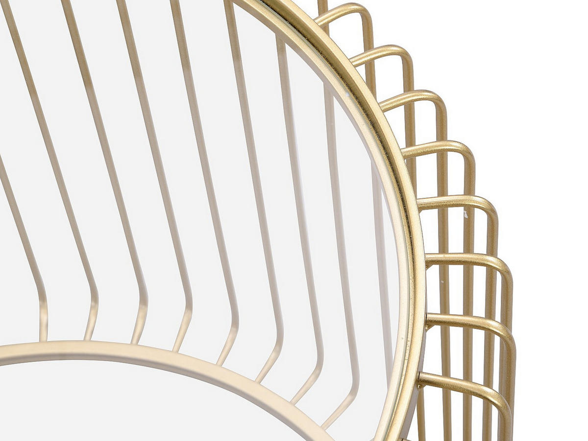 COUCHTISCH 2er-Set - Metall & Glas - Goldfarben - FERIDA - Goldfarben, Glas (68/68/49cm) - Vente-Unique