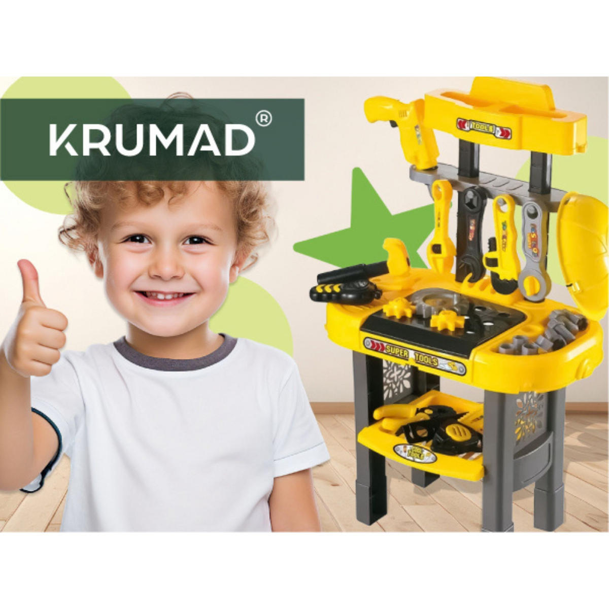 WERKBANK für Kinder Spielzeug - Multicolor, Kunststoff (58/68/33cm) - KRUMAD