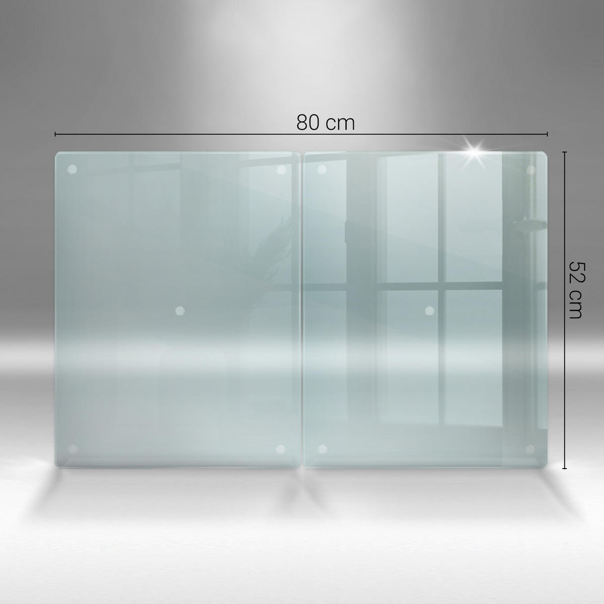 HERDABDECKPLATTE (2stk.) 40x52 cm Transparent - Transparent, Glas (40/0.4/52cm) - TULUP