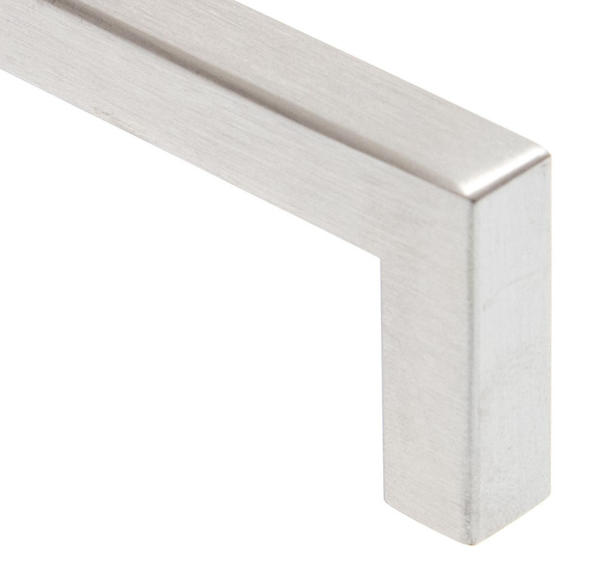 MÖBELGRIFF BA 160mm Küchengriff Edelstahl gebürstet Schrankgriff eckig schmal - Edelstahlfarben, Metall (1/3.2/17cm) - Livingpoint24
