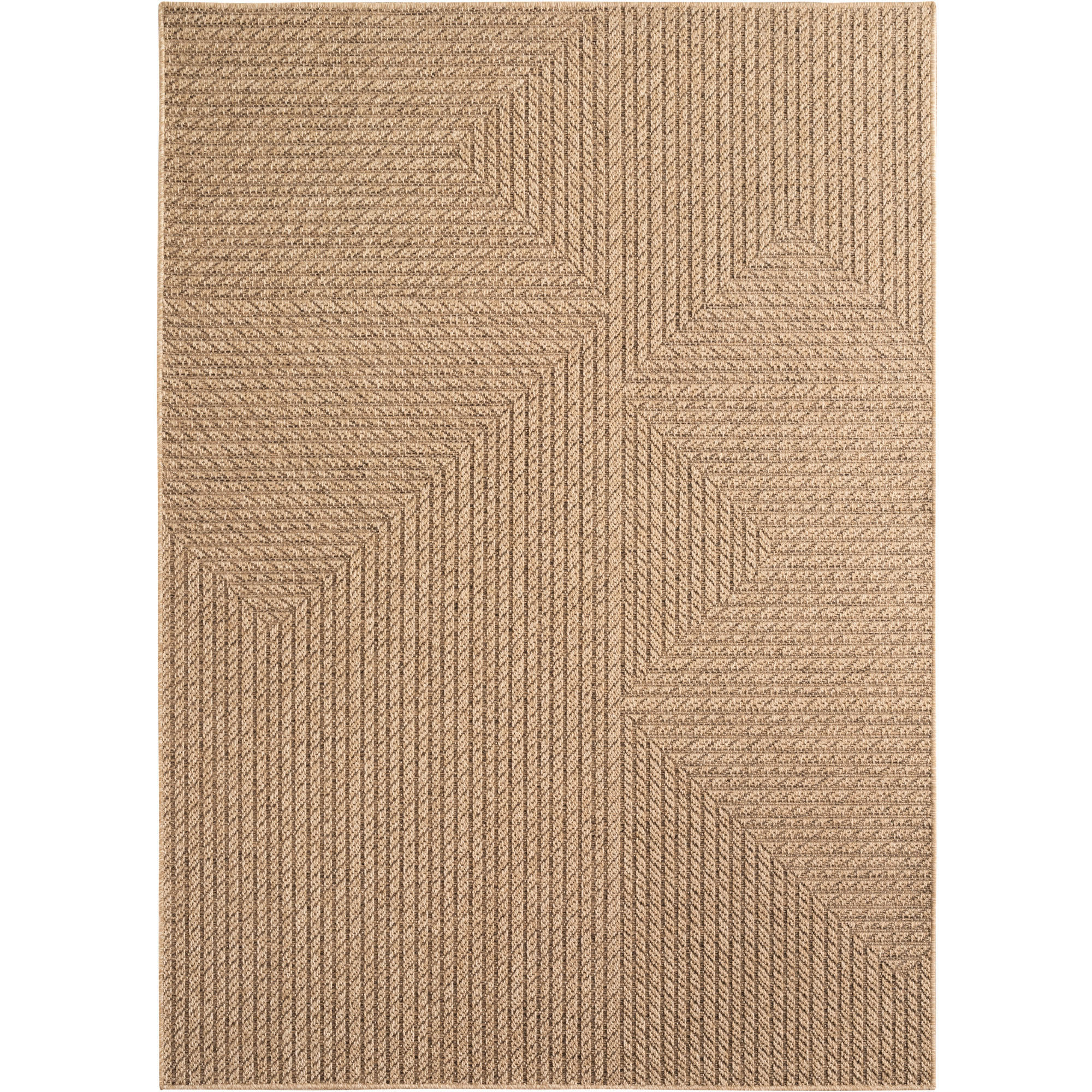 TEPPICH In-/Outdoor Jute-Optik Flachgewebe Unicolor Polypropylen Beige Rechteckig 140x200 - Beige, Textil (140/200cm) - KADIMA DESIGN