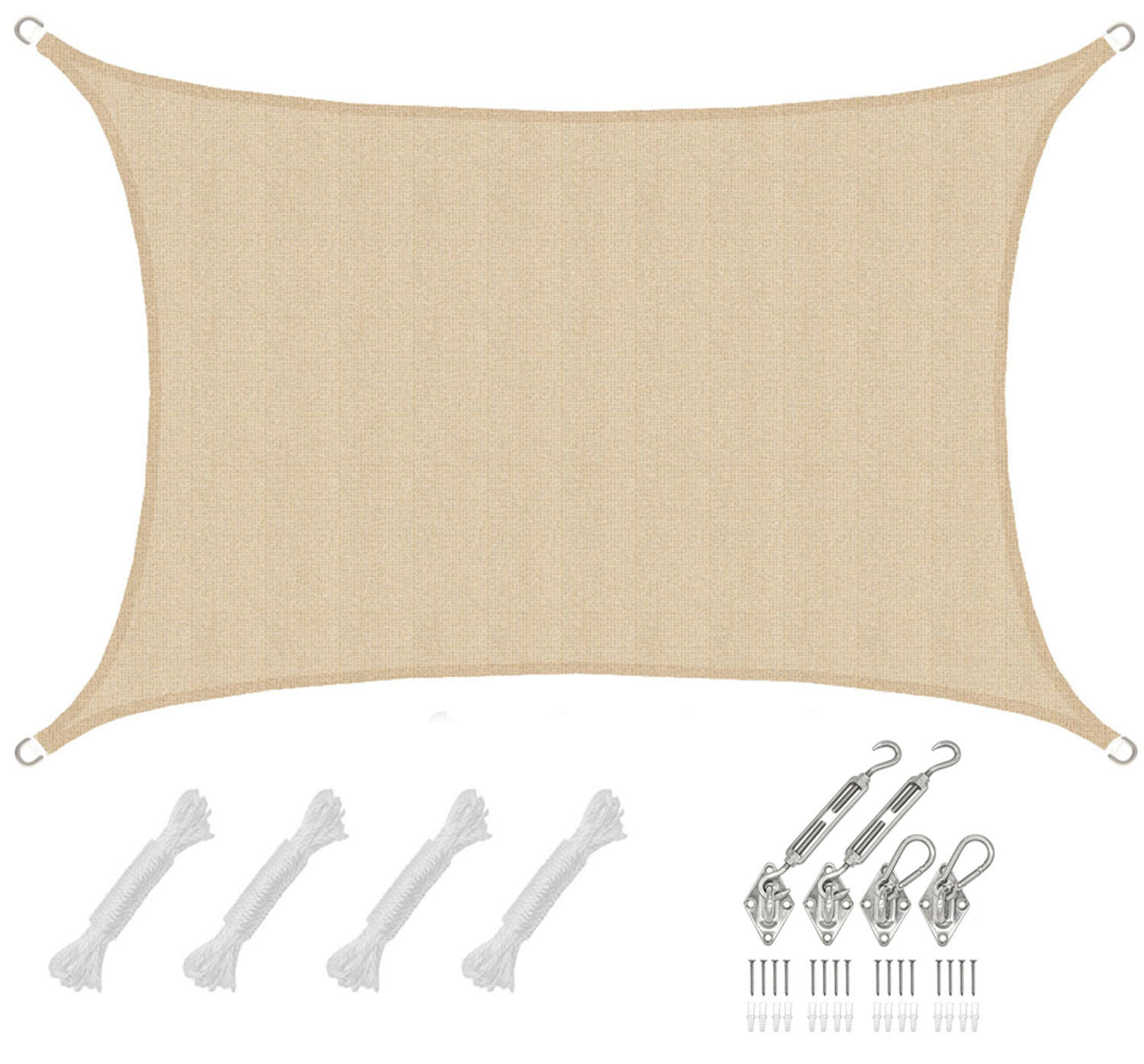 SONNENSEGEL Luftdurchlässig 400/300 cm Beige - Beige, Kunststoff (300/400cm) - Amanka
