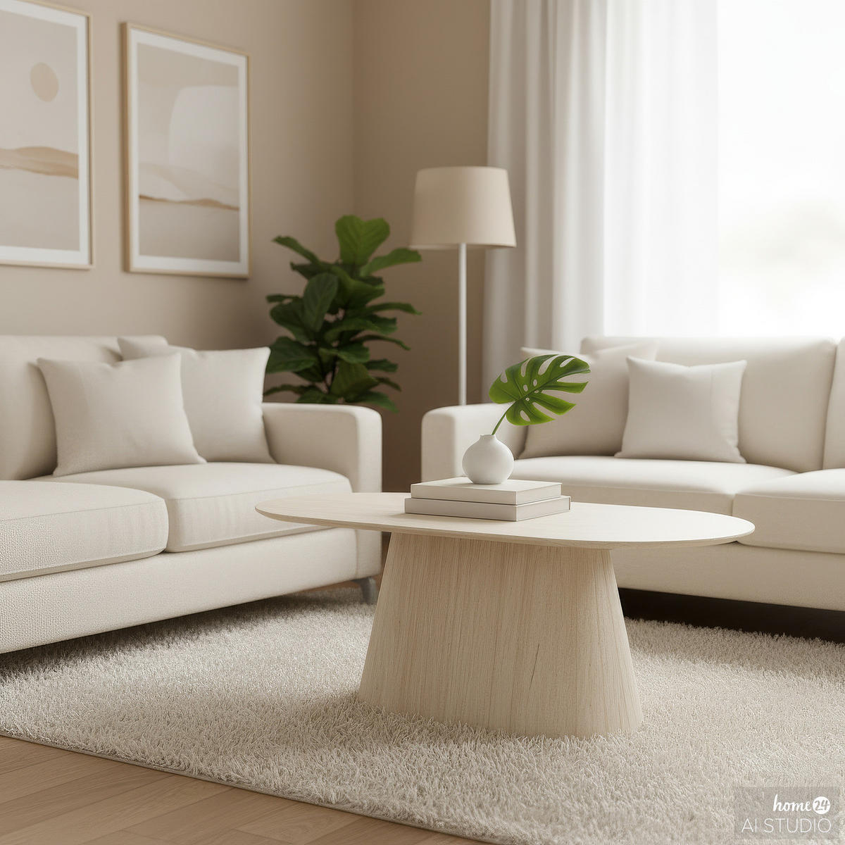 COUCHTISCH - Travertin Stein Dekor - Beige, Holzwerkstoff (60/120/48cm) - home24