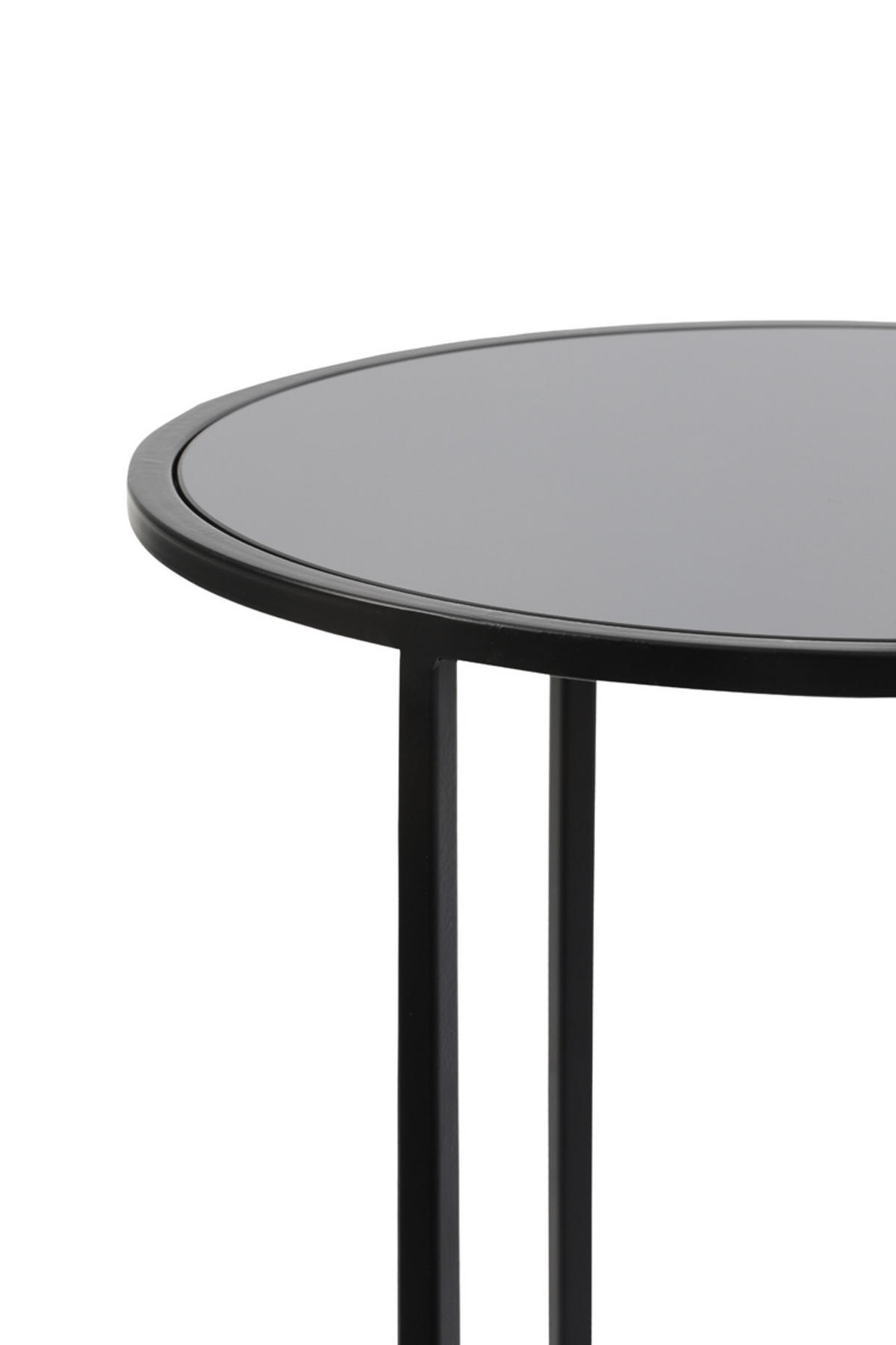 BEISTELLTISCH Duarte Schwarz Ø50/52 cm 2er-Set - Schwarz, Metall (50/50/52cm) - Light & Living