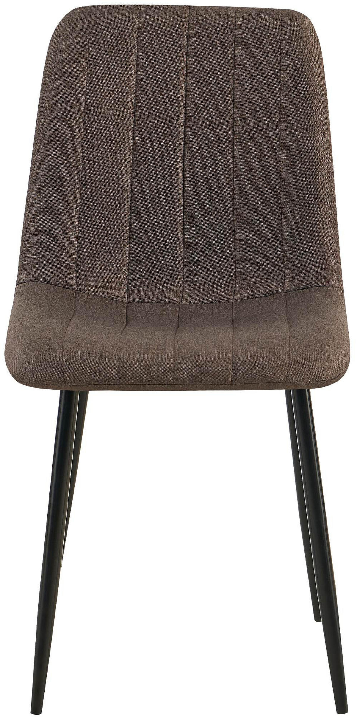STUHL Stoff Braun - Schwarz/Braun, Textil/Metall (45/88/53cm) - CLP