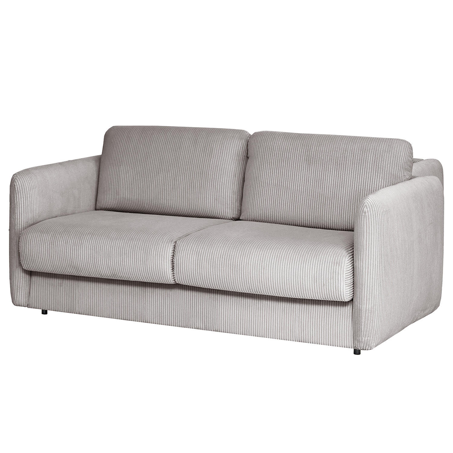 SCHLAFSOFA mit Matratze - Hellgrau/Schwarz, Kunststoff/Textil (194/86/104cm) - home24