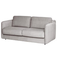SCHLAFSOFA mit Matratze - Hellgrau/Schwarz, Kunststoff/Textil (194/86/104cm) - home24