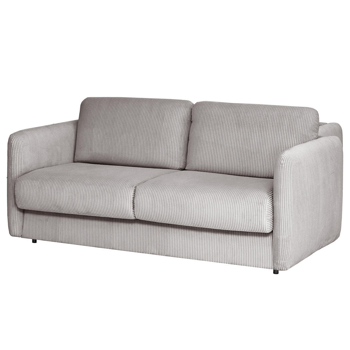 SCHLAFSOFA mit Matratze - Hellgrau/Schwarz, Kunststoff/Textil (194/86/104cm) - home24