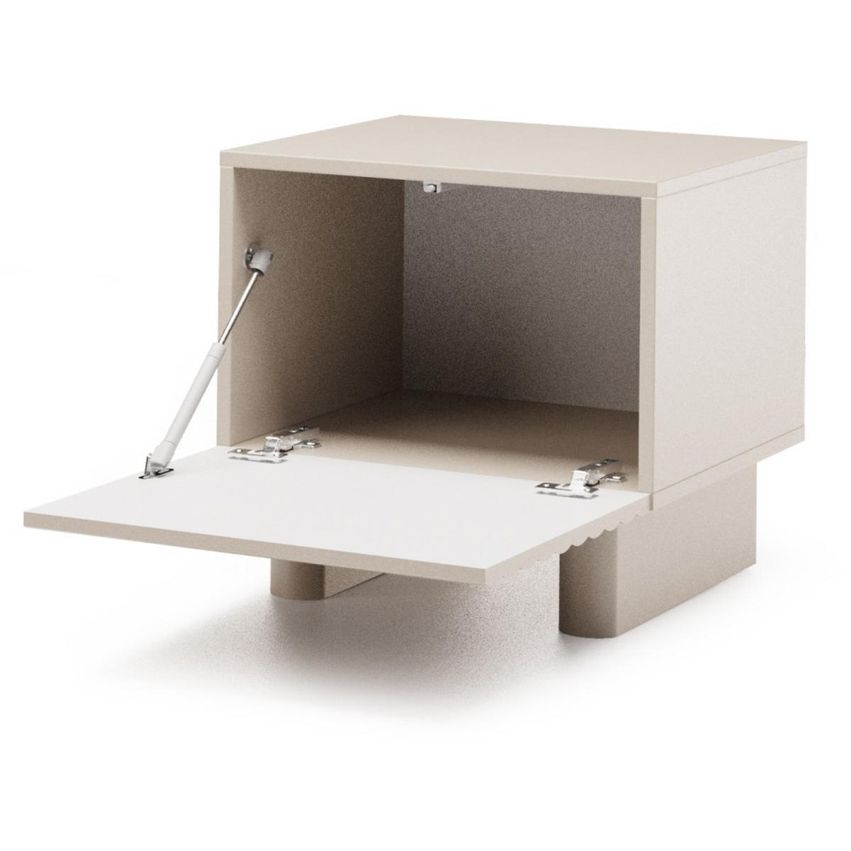 NACHTTISCH Torino mit 1 Tür, 50 cm, Kaschmir - Kaschmir, Holzwerkstoff (50/46/37cm) - Beautysofa