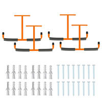 DECKENHAKEN 4 Stück T-förmige Solide Struktur aus Kohlenstoffstahl in Orange Vielseitig einsetzbar Belastbarkeit 43,5 x 29 cm - Orange, Metall (29/1/43.5cm) - Livingandhome