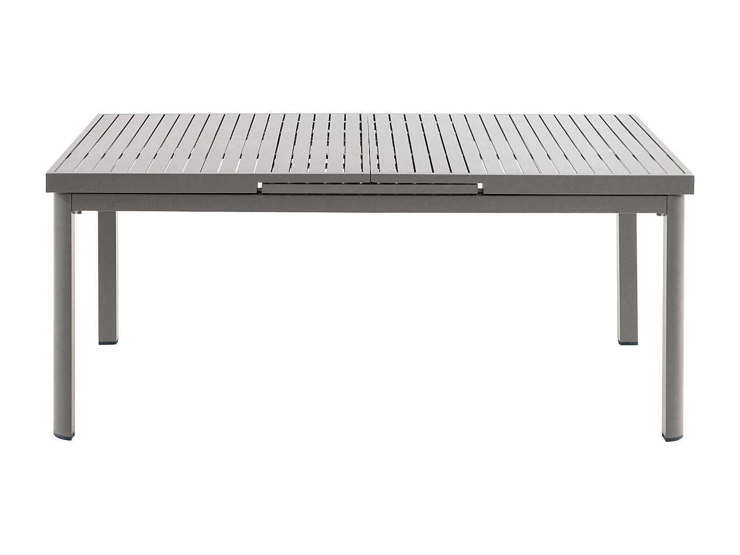 GARTENTISCH - 6 Personen, 8 Personen - Metall - Taupe - - Taupe, Metall (100/240/76cm) - Vente-Unique