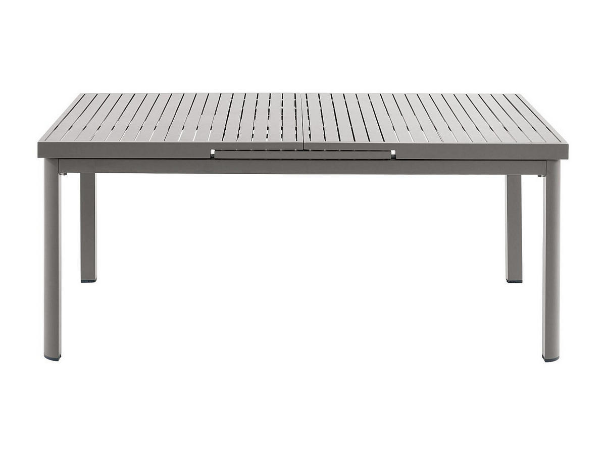 GARTENTISCH - 8 -Sitzer - Aluminium - taupe - NAURU - Braun, Metall (100/240/76cm) - Vente-Unique