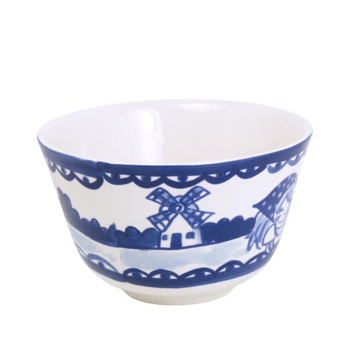 SCHALE Herz in weiß/blau - 14cm - Multicolor, Keramik (14.3/9/14.3cm) - Blond Amsterdam
