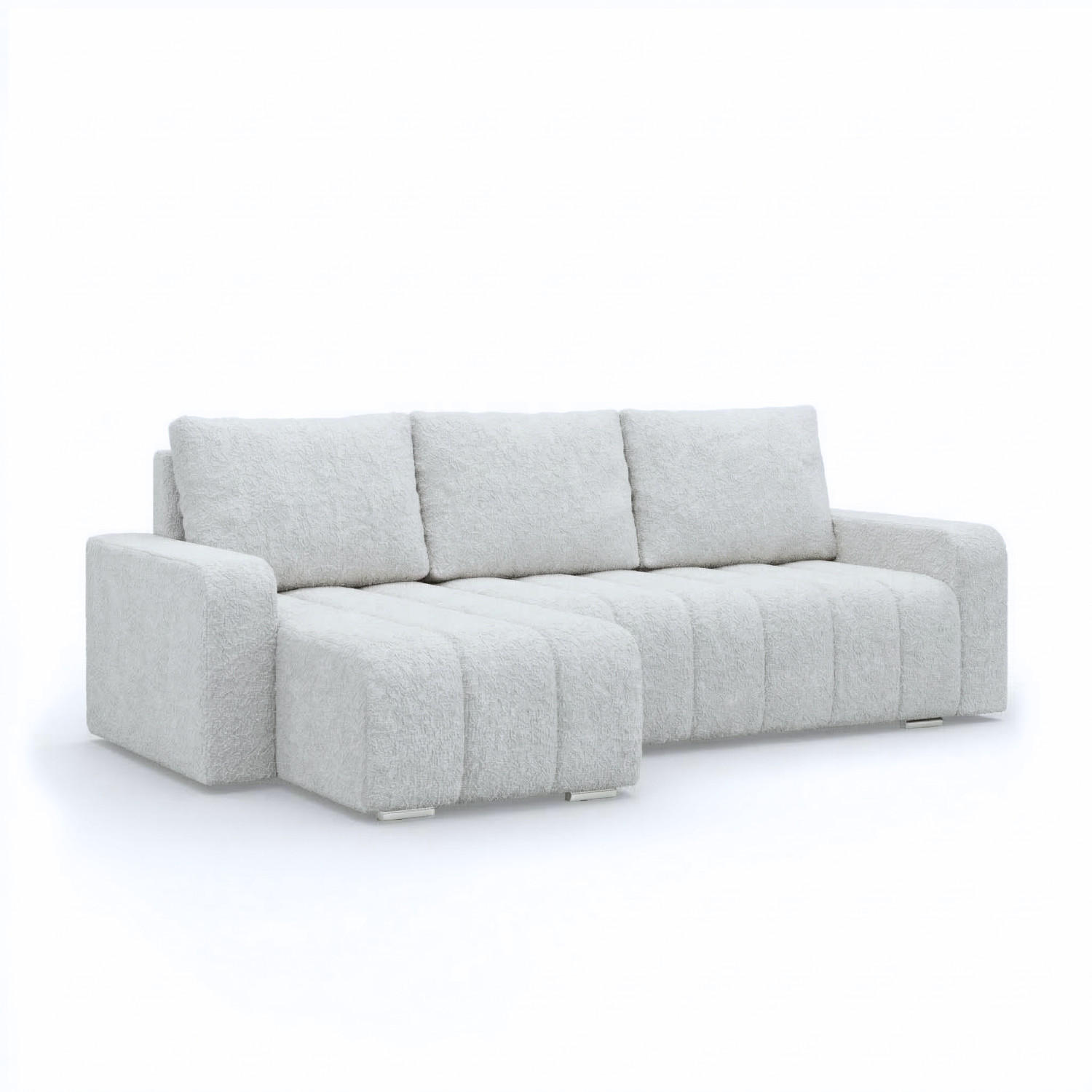 ECKSOFA MIT SCHLAFFUNKTION ABRIELLE BONELL Grau - Grau, Textil (144/237cm) - Mebligo