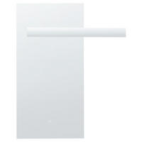 OGLINDĂ DE BAIE CU LED 83/100 cm argintie Maux - argintiu, sticlă (83/100/5cm) - Beliani