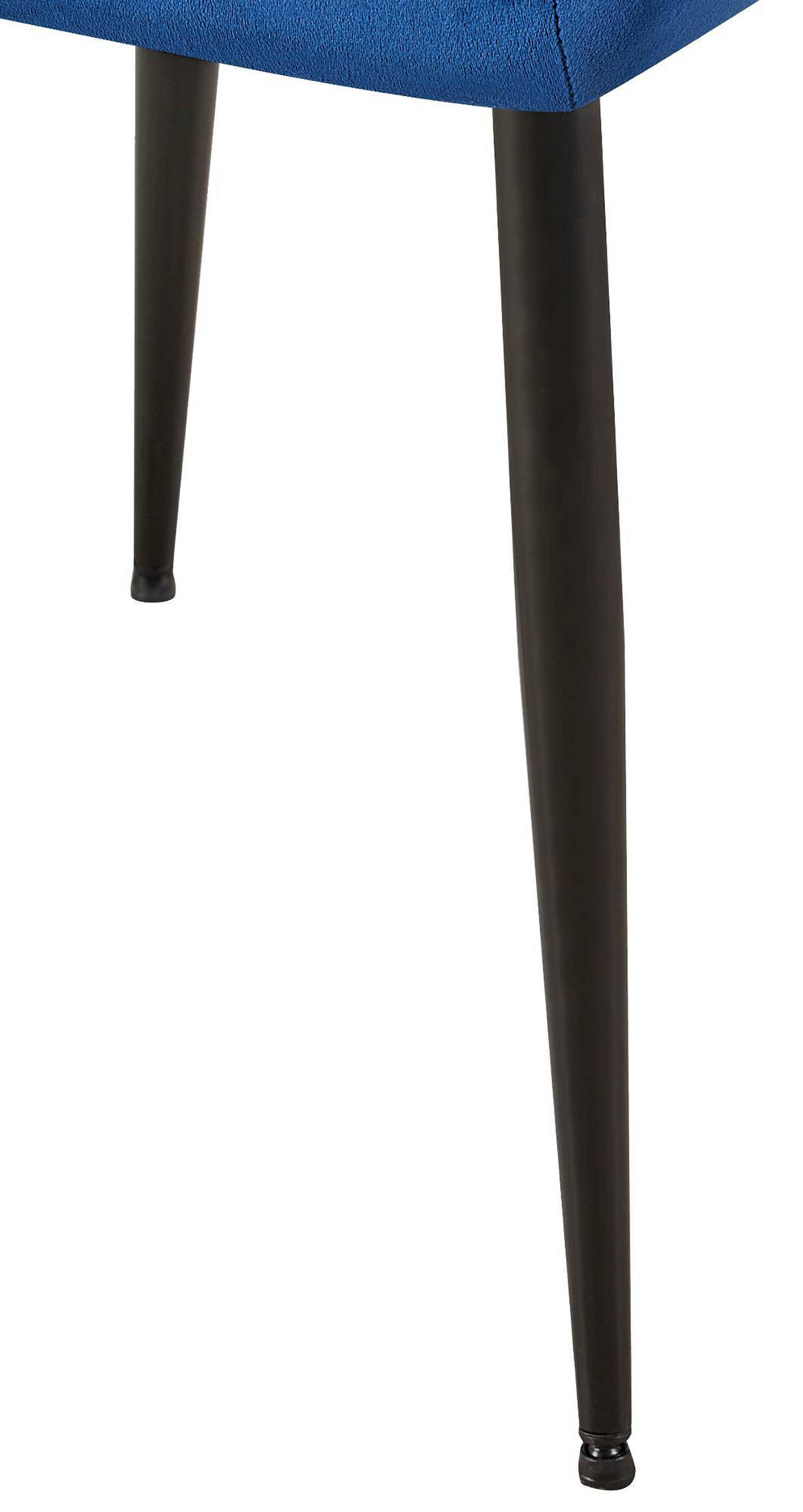 ARMLEHNENSTUHL 2er Set Samt blau - Blau/Schwarz, Textil/Metall (56.5/84/61cm) - CLP