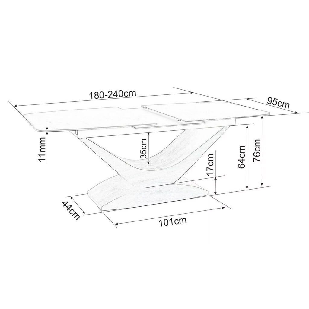 Thumbnail - Feldmann-Wohnen Esstisch, Grau, Braun, Holz, 240x76x95 cm, Esszimmer, Tische, Esstische