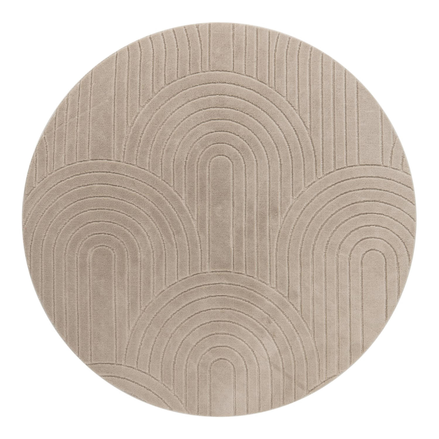 Paco Home Hochflorteppich Beige 160x160 cm