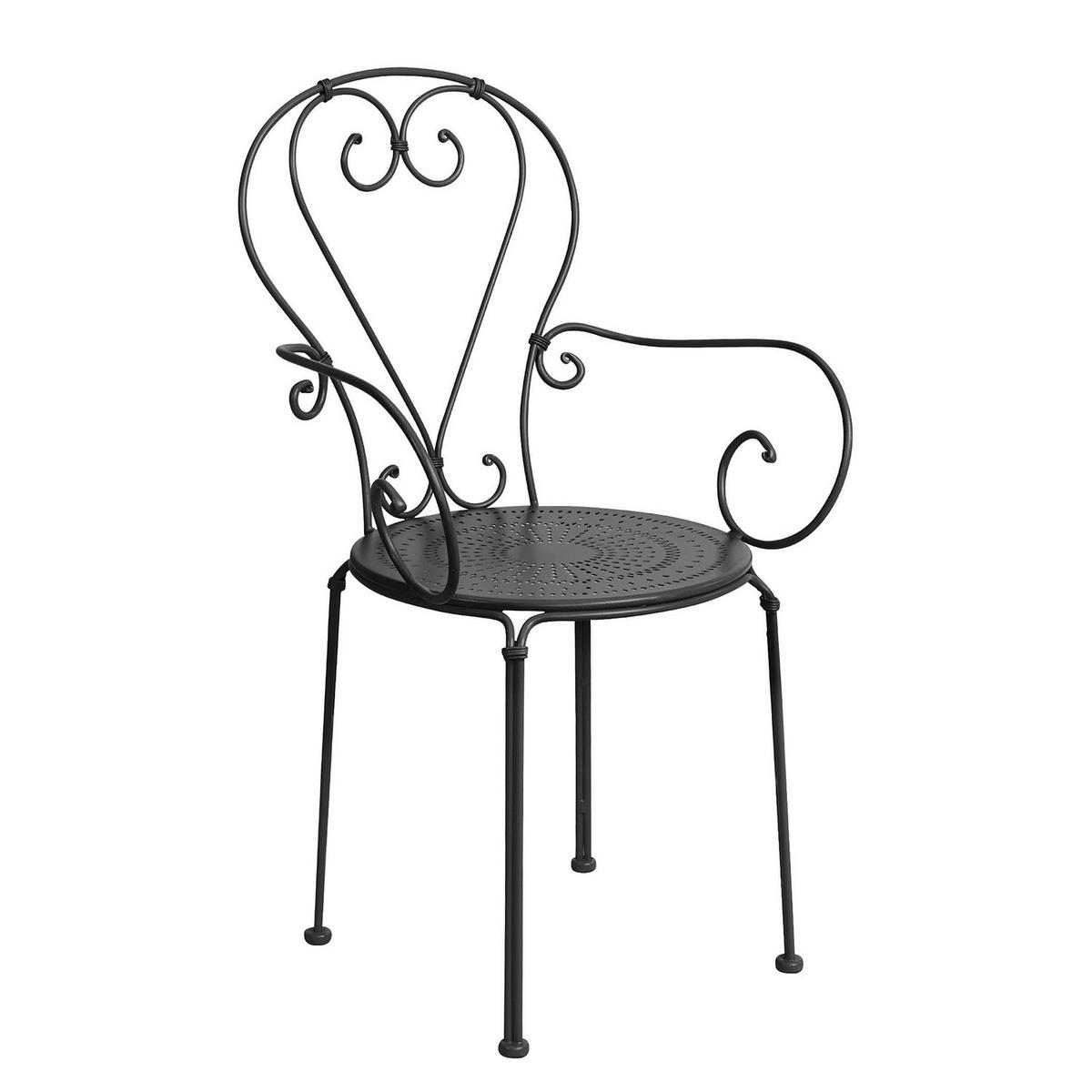 GARTENMÖBEL-SET (3-teilig) Century - Schwarz, Metall - BUTLERS