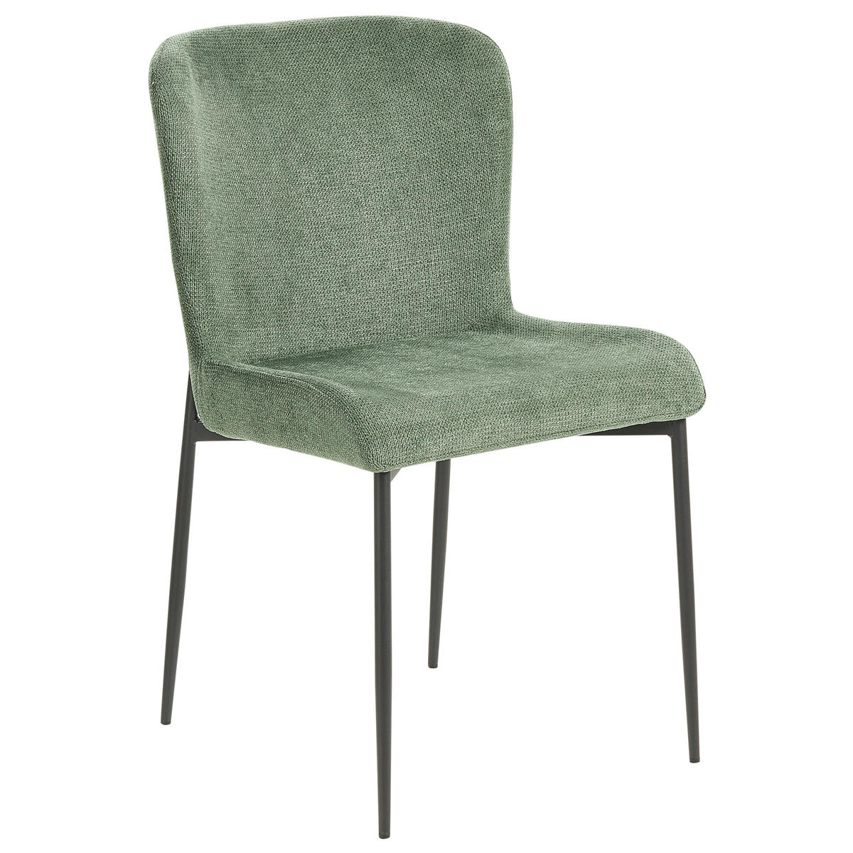 JÍDELNÍ ŽIDLE sada 2 ks čalounění Zelená Ada - zelená barva, kov/textil (49/82/48cm) - Beliani
