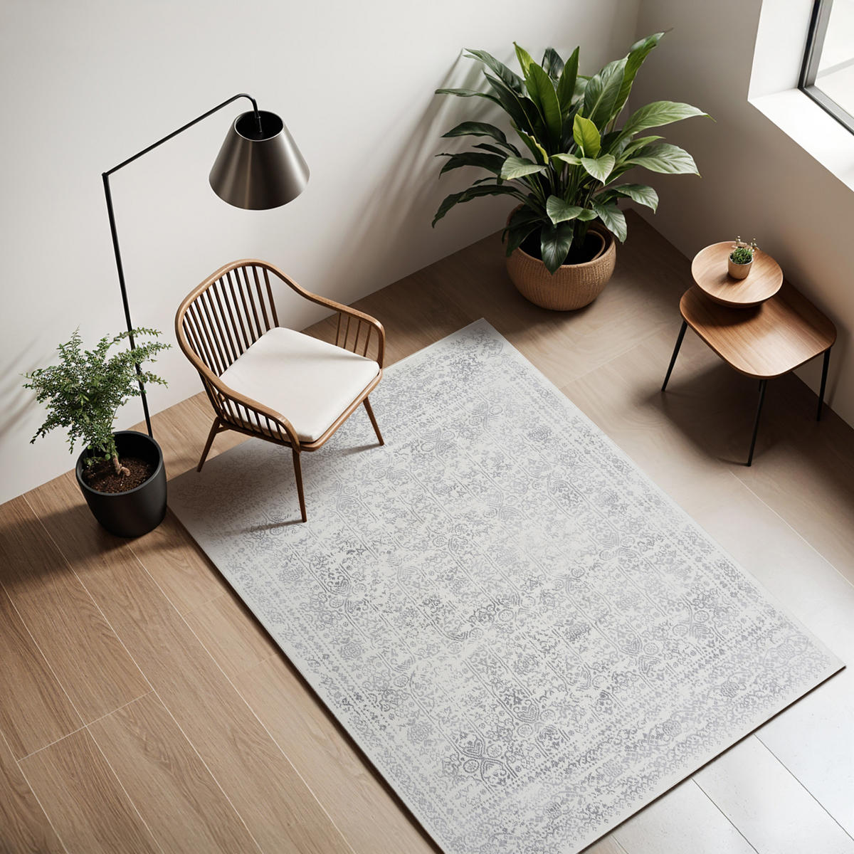 VINTAGE-TEPPICH 120x170 cm Grau - Grau, Naturmaterialien/Textil (140/200cm) - LIVABLISS