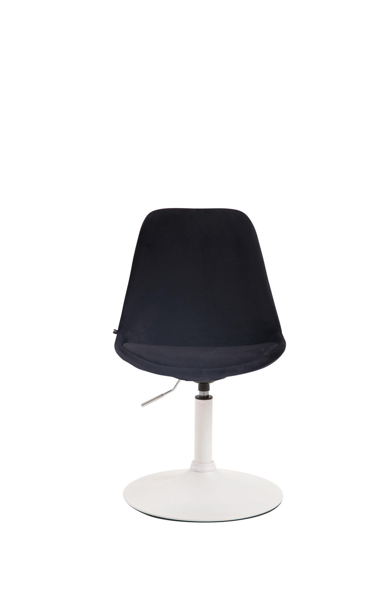 ESSZIMMERSTUHL Samt schwarz - Schwarz/Weiß, Textil/Metall (48/76/57cm) - CLP