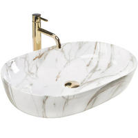 AUFSATZWASCHBECKEN Rea Cleo 61 Shiny Aiax - Weiß, Keramik (41/14/60.5cm) - REA