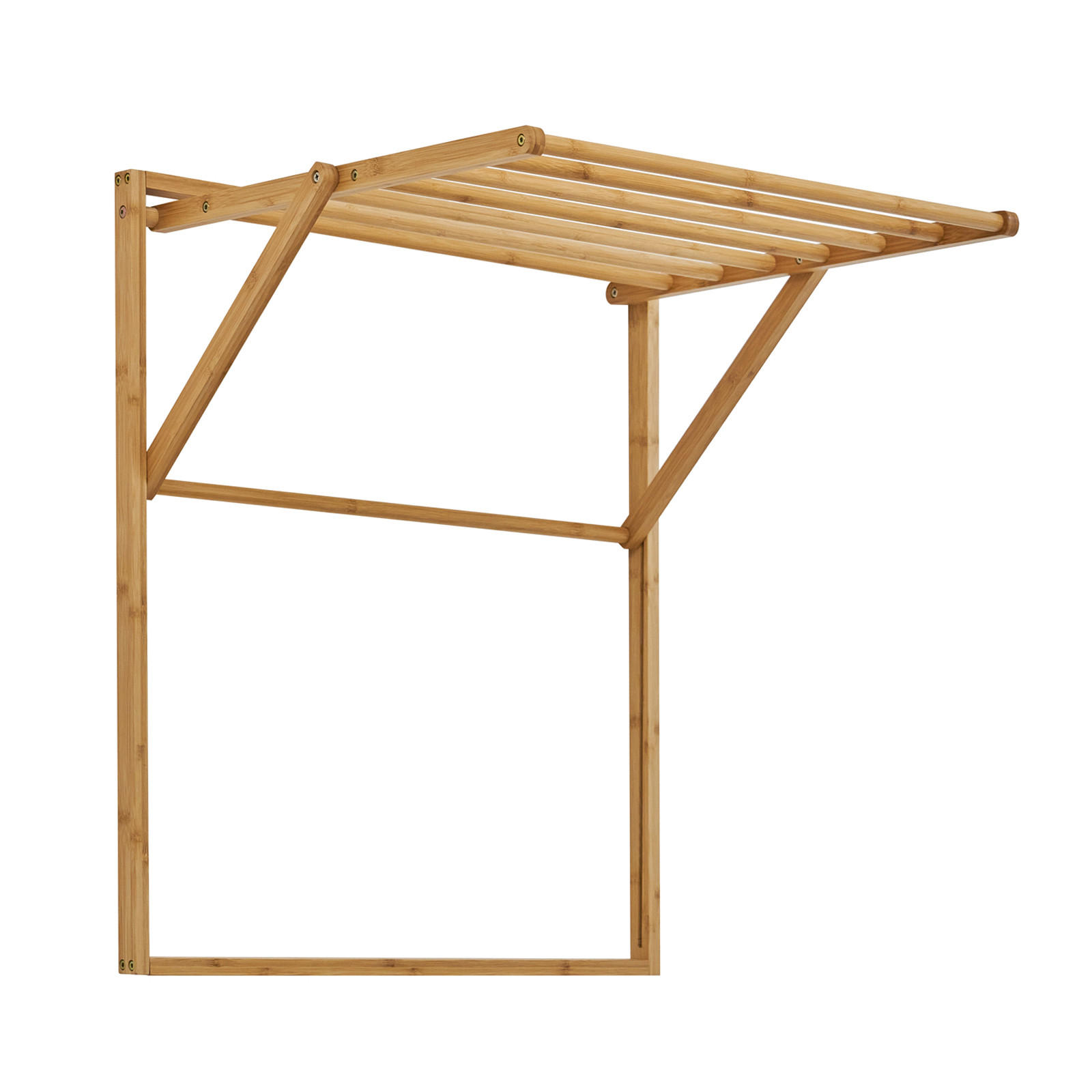 HANDTUCHHALTER Lokka Bambus klappbar - Braun, Holz (69/80/63cm) - SVITA
