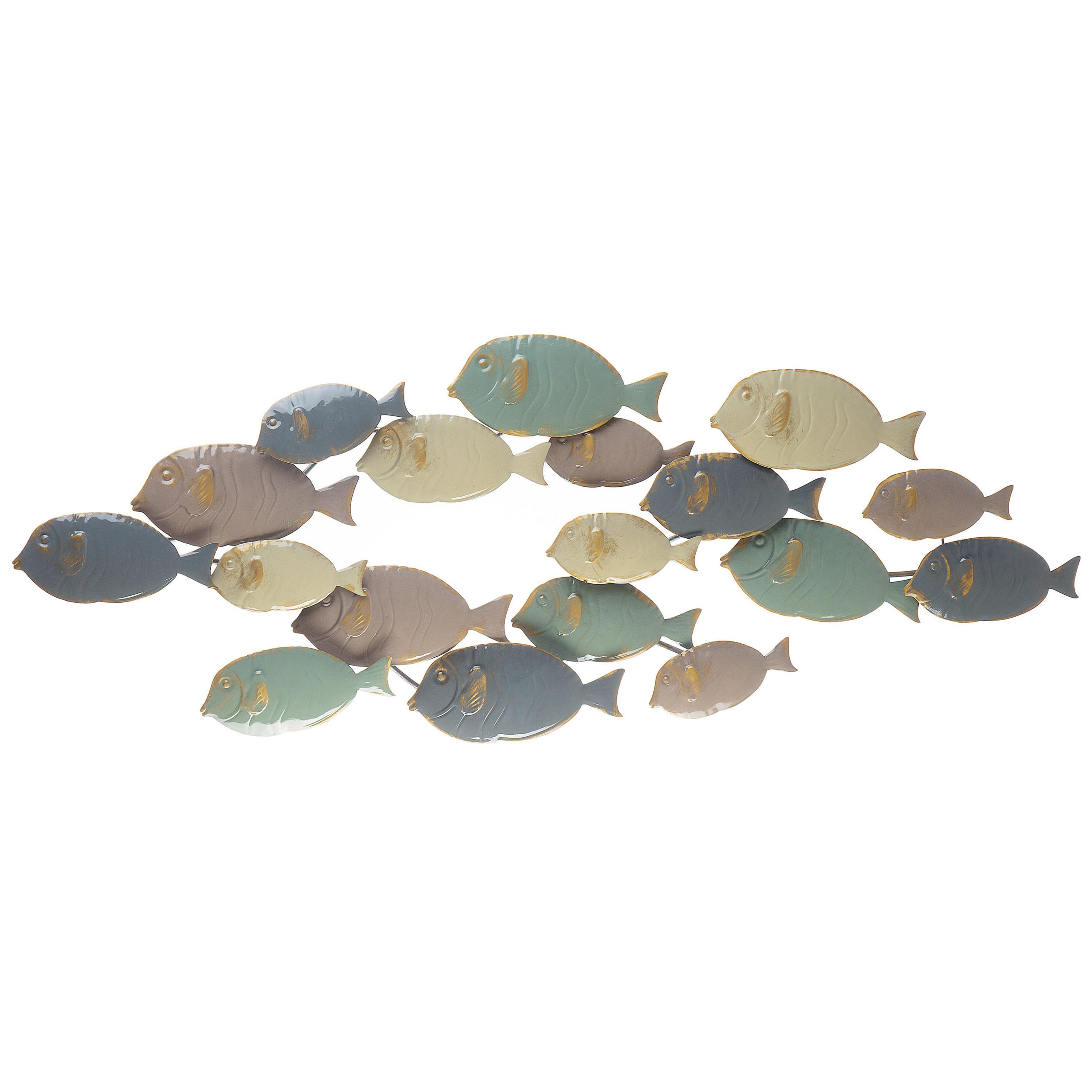 WANDDEKORATION Metall blau Fermium - Blau, Metall (123/47/4cm) - Beliani
