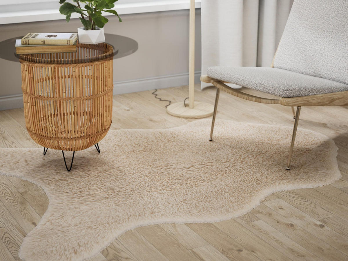 HOCHFLOR-TEPPICH Curly Naturbeige 150x200 cm - Multicolor, Textil (150/200cm) - Vercai Rugs