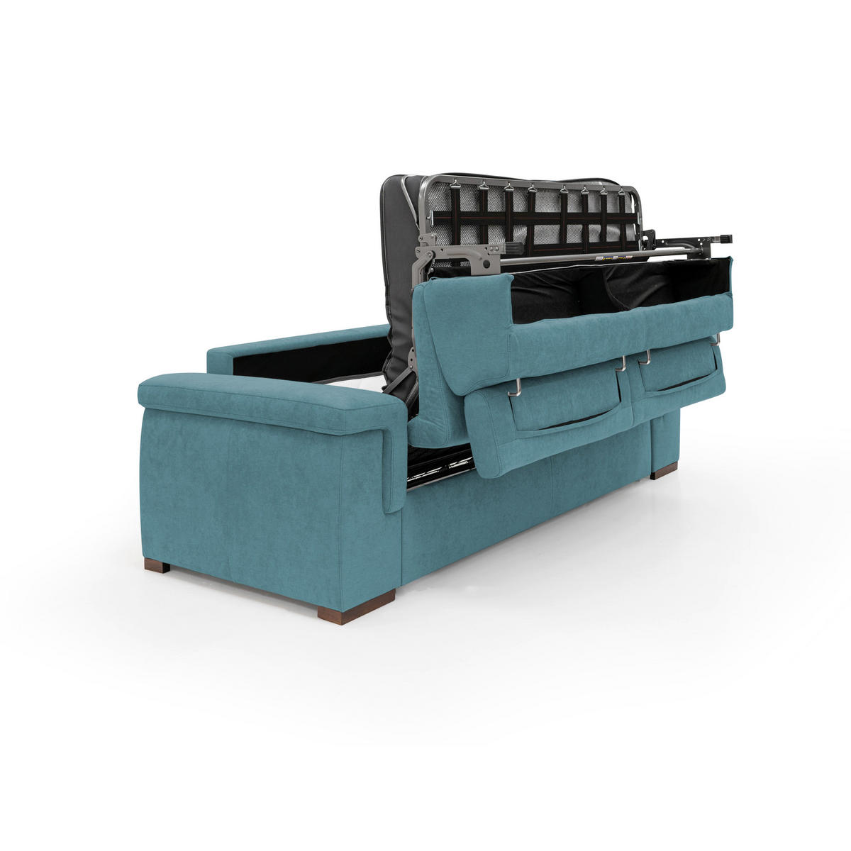 SCHLAFSOFA Giunone - Hellblau, Textil (200/100/95cm) - Divani.store