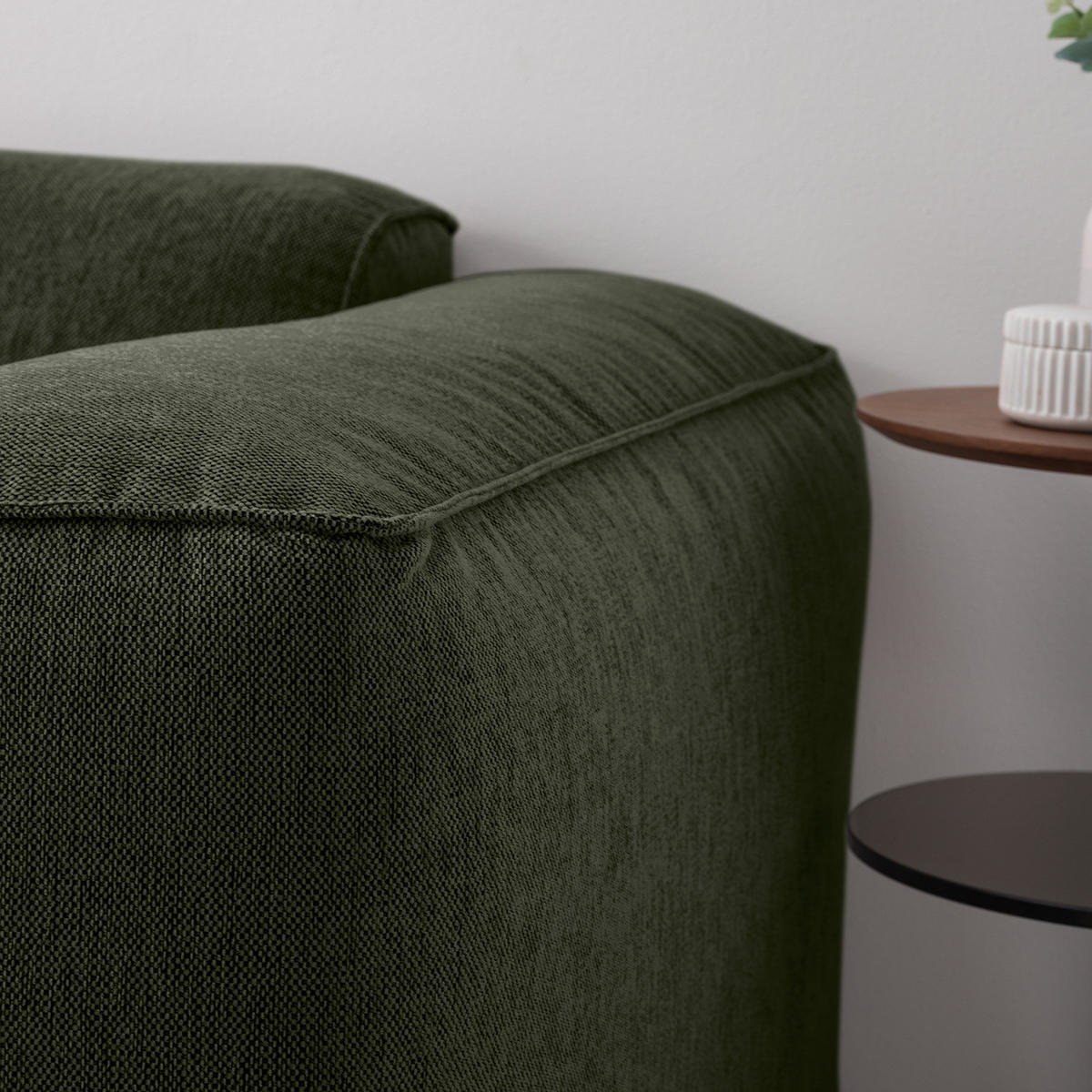 2-SITZER SOFA - Schwarz/Grau, Kunststoff/Textil (220/71/102cm) - home24