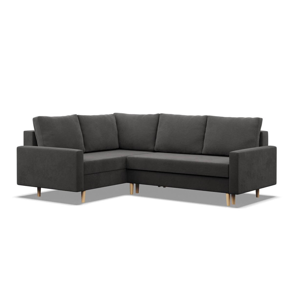 ECKSOFA Blank links grau - Grau, Textil (223/172cm) - SIMKAM Furniture