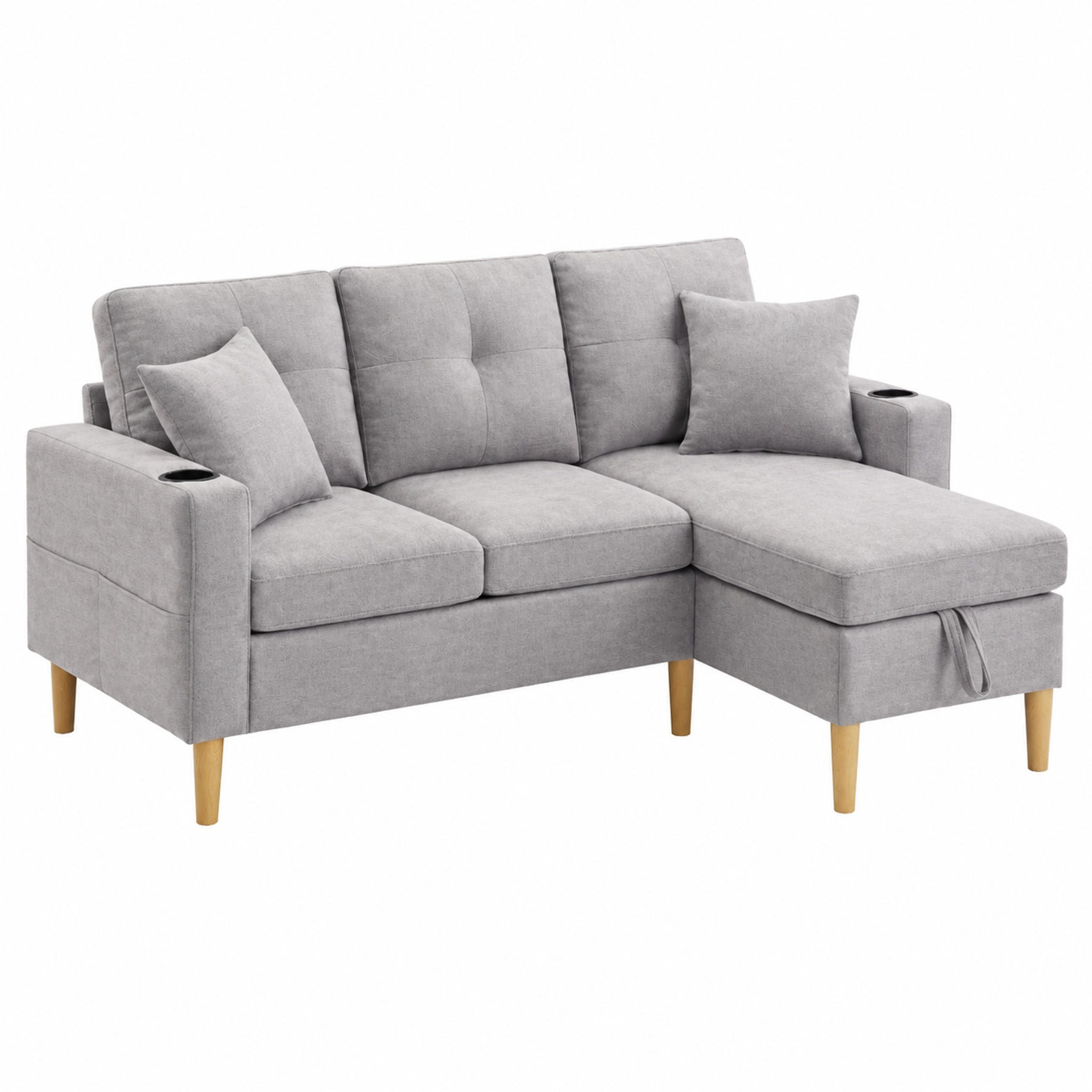 Meubliv Sofa Hellgrau 175x129 cm