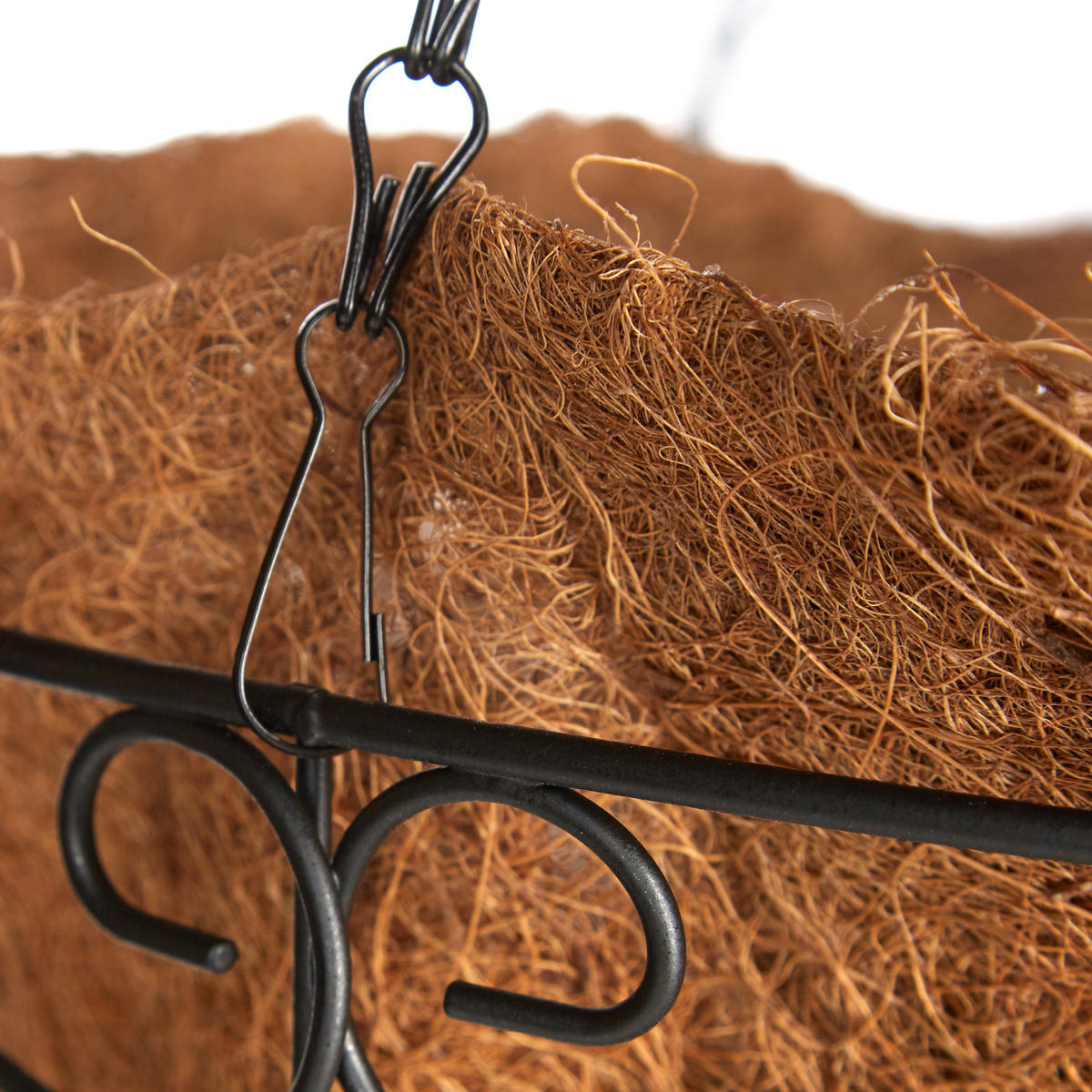 3XBLUMENAMPEL - Braun, Textil/Metall (35/65/35cm) - Relaxdays