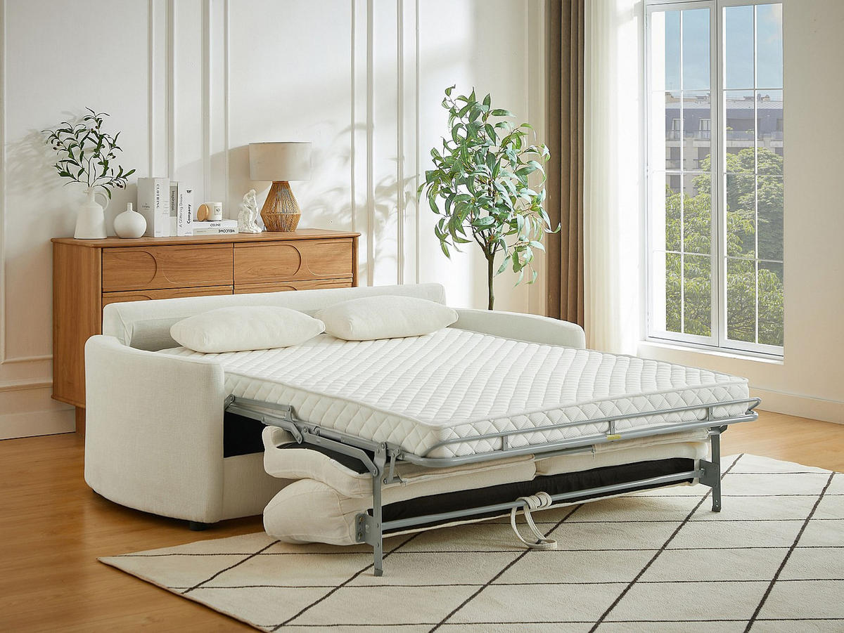 SCHLAFSOFA - 3 Personen - Stoff - Beige - - Beige, Textil (199/88/97cm) - Vente-Unique