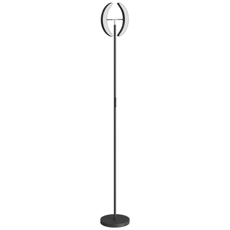 STEHLEUCHTE 30/188 cm Schwarz, dimmbare Lampe - Schwarz, Kunststoff (30/30/188cm) - Oxeza