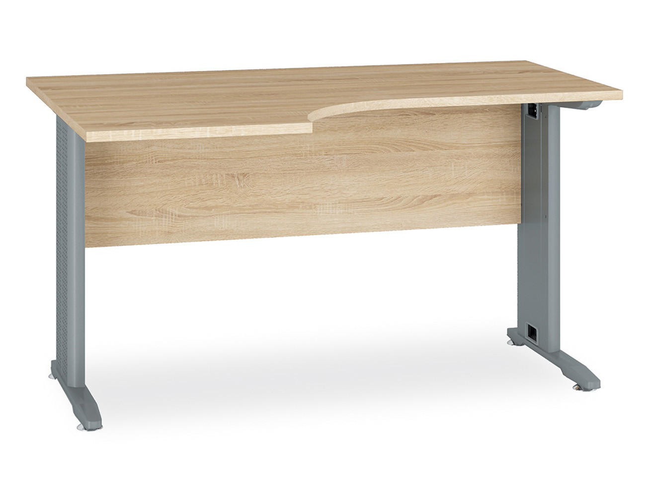 SCHREIBTISCH Optimal Sonoma Eiche hell 138 / 68-100 / 76cm - Braun, Holz/Holzwerkstoff (76/138/100cm) - Feldmann-Wohnen