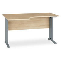 SCHREIBTISCH Optimal Sonoma Eiche hell 138 / 68-100 / 76cm - Braun, Holz/Holzwerkstoff (76/138/100cm) - Feldmann-Wohnen