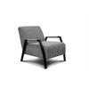 SESSEL KOBE, grau - Schwarz/Grau, Holz/Textil (72/76/90cm) - Courtois Laville