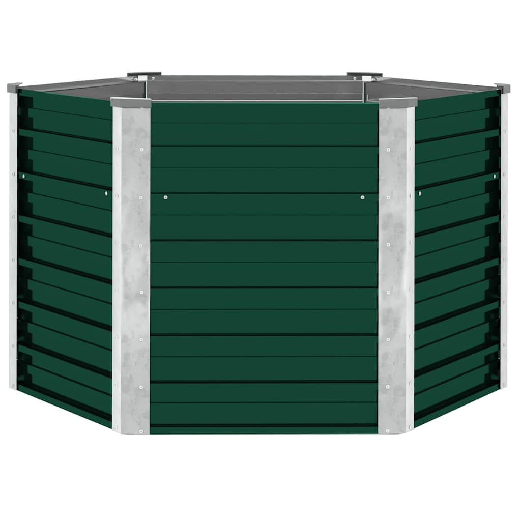 GARTEN-HOCHBEET Verzinkter Stahl 129x129x77 cm Grün - Grün, Metall (129/77/129cm)