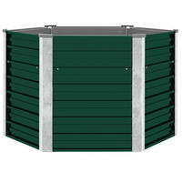 GARTEN-HOCHBEET Verzinkter Stahl 129x129x77 cm Grün - Grün, Metall (129/77/129cm)